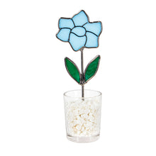 Load image into Gallery viewer, Stained Glass Flower in Glass Vase, 6in