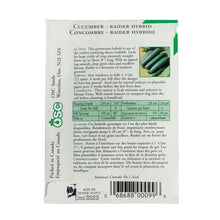 Load image into Gallery viewer, Cucumber - Raider Hybrid Seeds, OSC