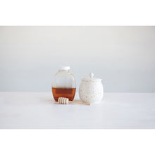 Load image into Gallery viewer, Stoneware Honey Jar with Honey Dipper, Speckled