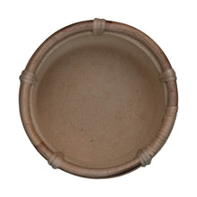Load image into Gallery viewer, Pot, 8in, Cement, Buff with Rattan Rim