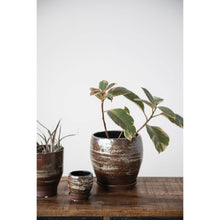 Load image into Gallery viewer, Pot, 2in, Stoneware, Reactive Glaze with Saucer