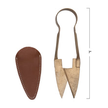 Load image into Gallery viewer, Antique Finish Garden Shears with Leather Case
