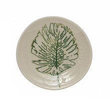 Load image into Gallery viewer, Stoneware Plate with Debossed Leaf, 5in