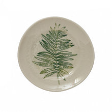 Load image into Gallery viewer, Stoneware Plate with Debossed Leaf, 5in