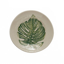 Load image into Gallery viewer, Stoneware Plate with Debossed Leaf, 5in
