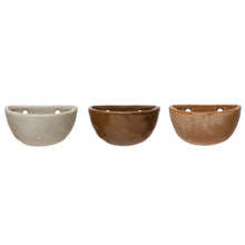 Load image into Gallery viewer, Planter, 5in, Stoneware Wall Pocket, 3 Colours