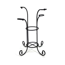 Load image into Gallery viewer, Tabletop Iron Wine Bottle & 4 Glass Holder