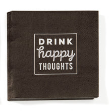 Load image into Gallery viewer, Paper Cocktail Napkin, Drinking, Black, 12 ct
