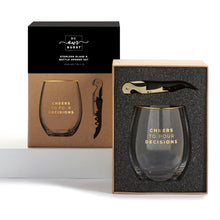 Load image into Gallery viewer, Wine Glass & Corkscrew Set, Pour Decisions