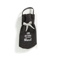 Load image into Gallery viewer, Cotton Wine Bag, Black & White Sentiment, 3 Styles