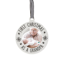 Load image into Gallery viewer, Ceramic Scandi First Xmas Photo Frame Ornament