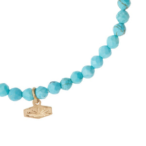Mini Faceted Stone Stacking Bracelet, Turquoise