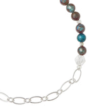 Load image into Gallery viewer, Mini Stone/Chain Stacking Bracelet, Blue Sky Jasp.