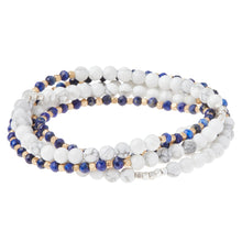 Load image into Gallery viewer, Stone Duo Wrap Bracelet, Howlite & Lapis