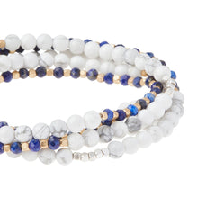 Load image into Gallery viewer, Stone Duo Wrap Bracelet, Howlite & Lapis