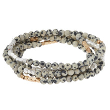 Load image into Gallery viewer, Stone Wrap Bracelet, Dalmatian Jasper