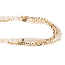 Load image into Gallery viewer, Delicate Stone Wrap Bracelet, White Fossil Jasper