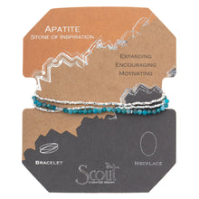 Load image into Gallery viewer, Delicate Stone Wrap Bracelet, Apatite