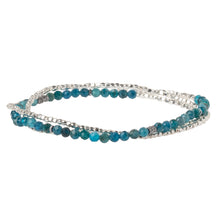 Load image into Gallery viewer, Delicate Stone Wrap Bracelet, Apatite