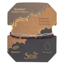 Load image into Gallery viewer, Delicate Stone Wrap Bracelet, Garnet