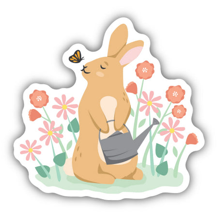 Garden Bunny Sticker, 3in