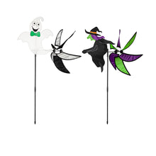 Load image into Gallery viewer, Witch/Ghost Pinwheel Spinner Stake, 40in