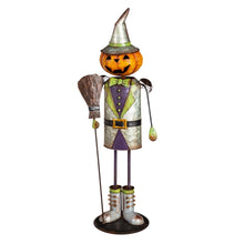 Load image into Gallery viewer, Pumpkin Man Metal Garden Statue, 28in