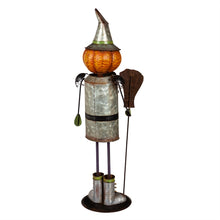 Load image into Gallery viewer, Pumpkin Man Metal Garden Statue, 28in