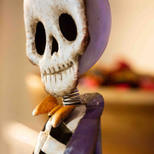 Load image into Gallery viewer, Formal Skeleton Metal Garden Statue, 32.25in
