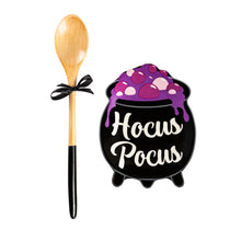 Load image into Gallery viewer, Cauldron Ceramic Spoon Rest & Wooden Spoon Set