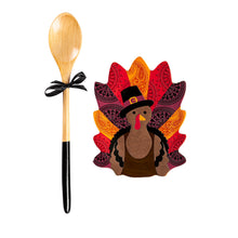 Load image into Gallery viewer, Turkey Ceramic Spoon Rest & Wooden Spoon Set