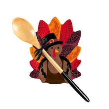 Load image into Gallery viewer, Turkey Ceramic Spoon Rest & Wooden Spoon Set