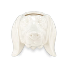 Load image into Gallery viewer, Pot, 1.5in, Ceramic, Dachshund Head Wall Planter