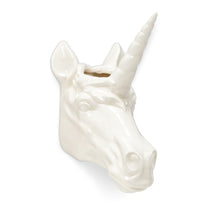 Load image into Gallery viewer, Pot, 1.5in, Ceramic, Unicorn Head Wall Planter