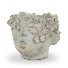 Load image into Gallery viewer, Planter, Cement, Kissing Face, Medium