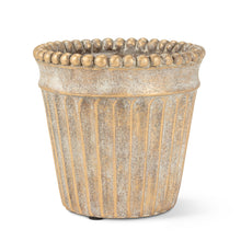 Load image into Gallery viewer, Pot, 5in, Cement, Metallic Gold Ball Taper