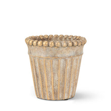 Load image into Gallery viewer, Pot, 4in, Cement, Metallic Gold Ball Taper