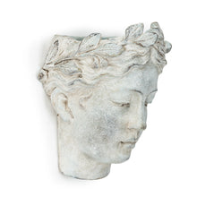 Load image into Gallery viewer, Pot, 4in, Cement, Goddess Head Wall Planter