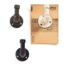 Load image into Gallery viewer, Cast Iron Industrial Pipe Wall Hook, 3 Styles