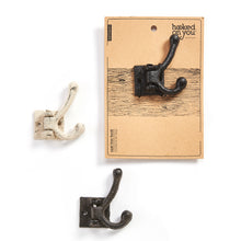 Load image into Gallery viewer, Cast Iron Double Wall Hook with Swivel, 3 Styles