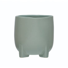 Load image into Gallery viewer, Pot, 4in, Stoneware, Footed Rounded Bottom, Blue