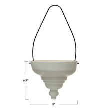 Load image into Gallery viewer, Planter, 8in, Terracotta, White Hanging Cone