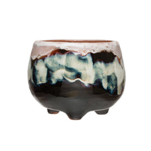 Load image into Gallery viewer, Pot, 4in, Terracotta, Multicolor Reactive Glaze