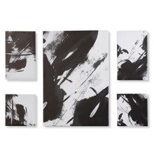 Load image into Gallery viewer, Black & White Abstract Canvas Prints, Set of 5