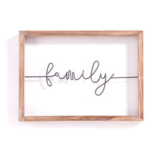 Load image into Gallery viewer, Framed Metal Sentiment Wall Decor, Family