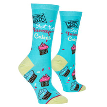 Load image into Gallery viewer, Women's Crew Socks, 5-10, Shut The Fuccupcakes