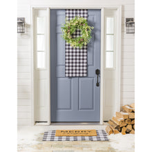 Load image into Gallery viewer, Black & White Buffalo Plaid Door Runner