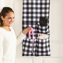 Load image into Gallery viewer, Black & White Buffalo Plaid Door Runner