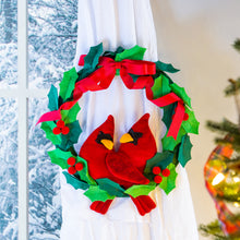 Load image into Gallery viewer, Oversized Tree Topper/Decor, Wreath/Cardinals