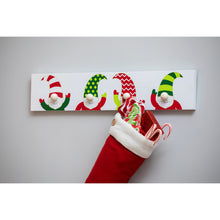 Load image into Gallery viewer, Christmas Gnomes Stocking Holder, 4 Hook
